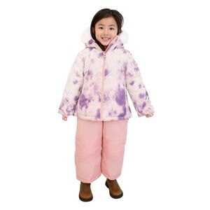Spyder Kids Purple and Pink Tie-Dye Puffer Jacket